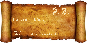 Herényi Nóra névjegykártya